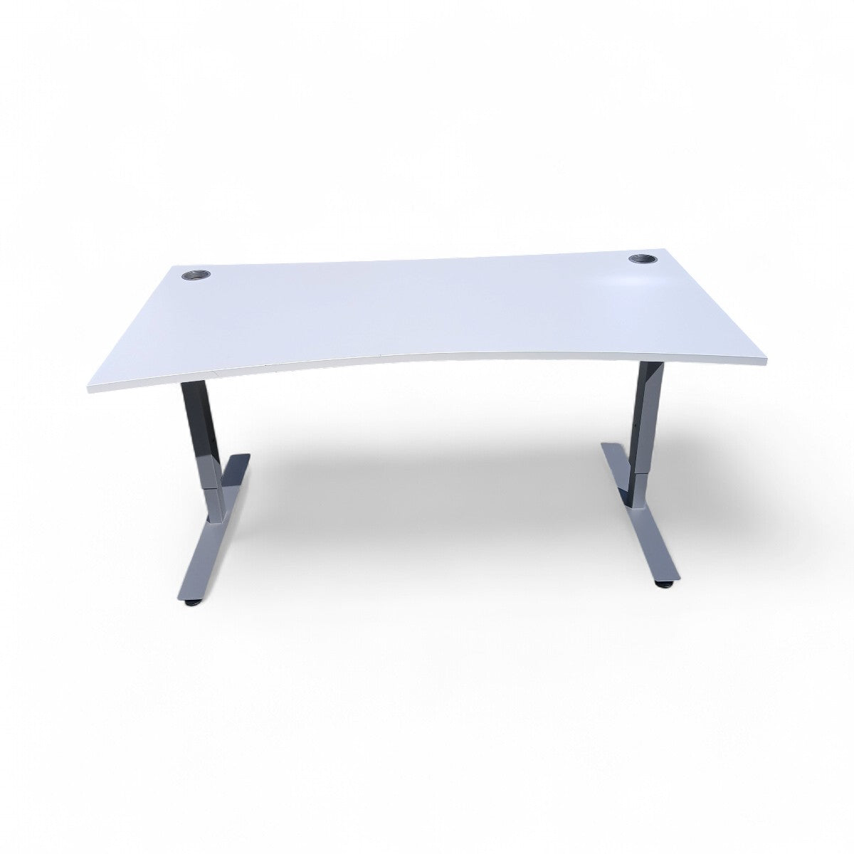 EFG Izi skrivebord med magebue 160x90/80cm grå