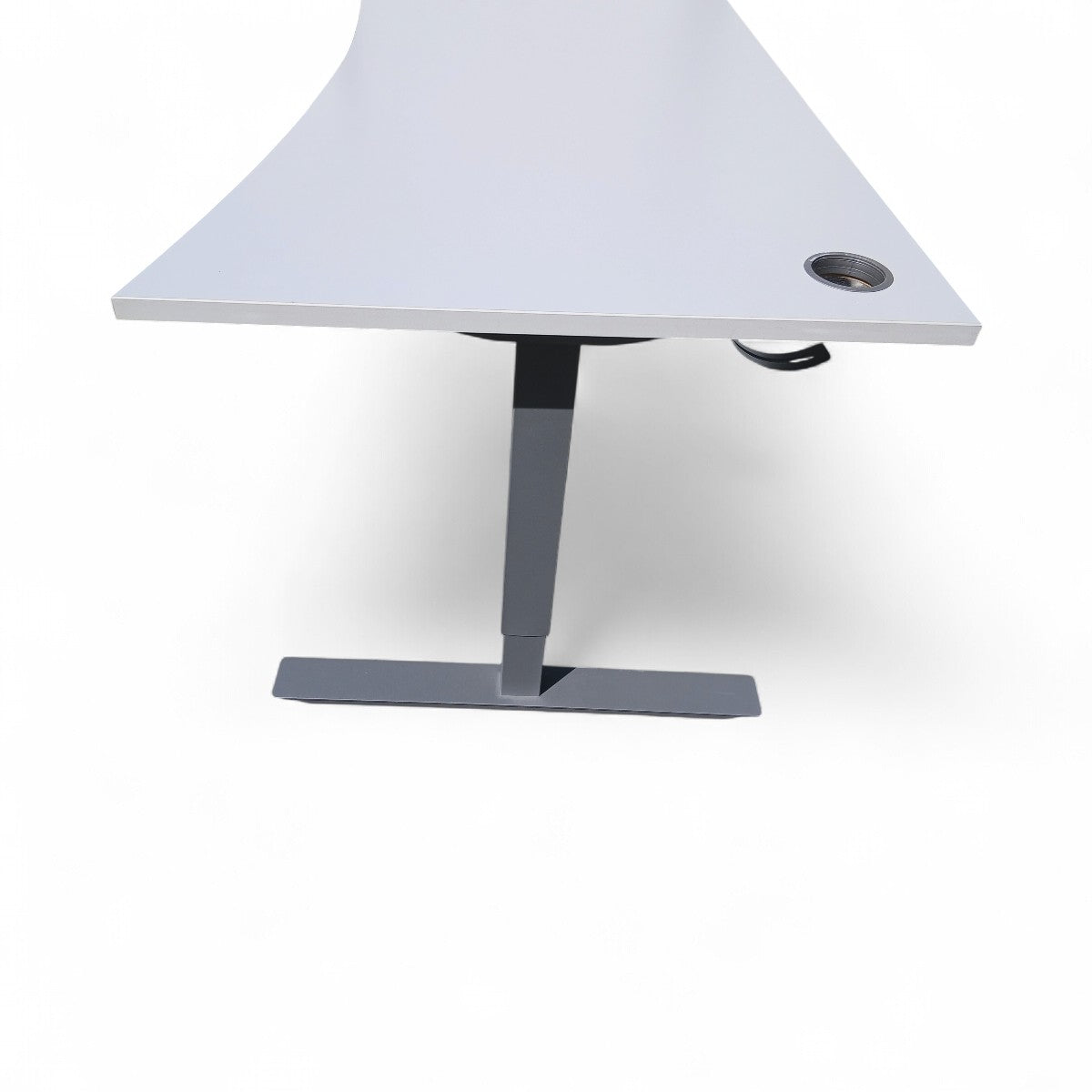 EFG Izi skrivebord med magebue 160x90/80cm grå