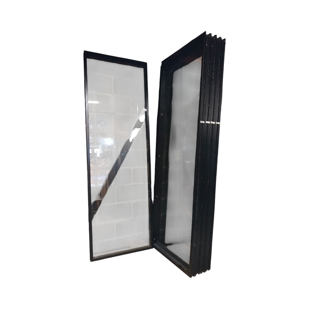 Moelven Modus glassvegg 1100mm, sort - pent brukt