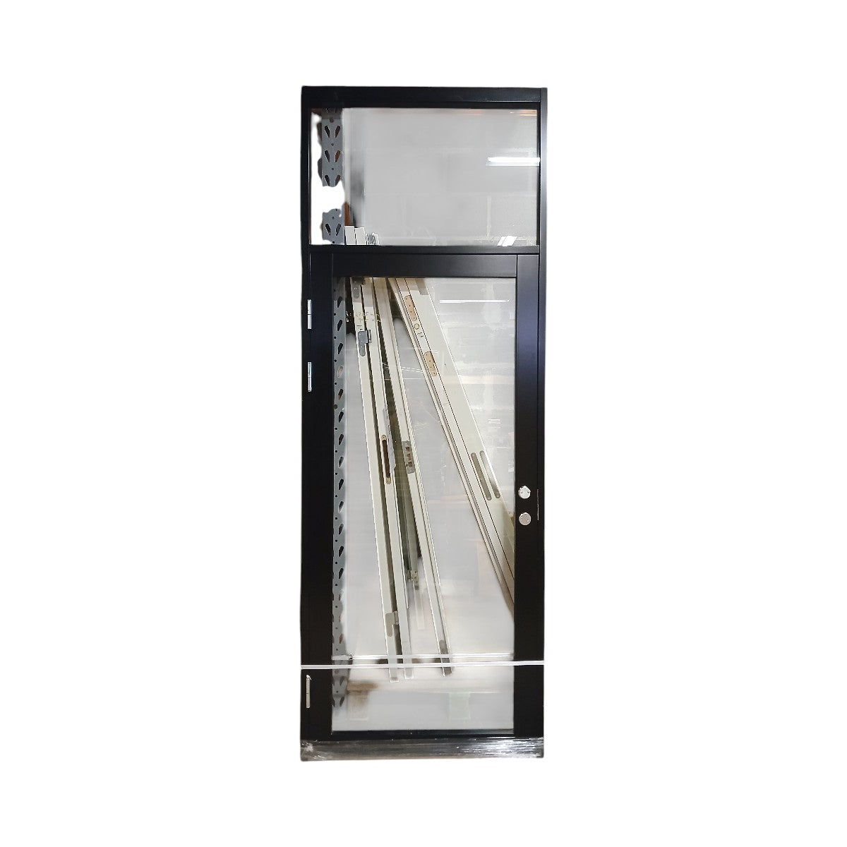 Moelven Modus ID Flush Front - glassdør, sort, høyrehengslet - pent brukt