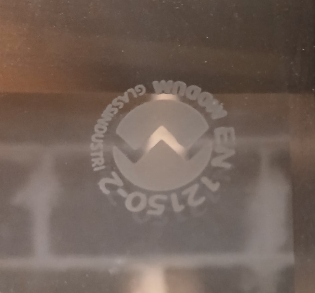 Moelven Modus glassvegg 1100mm, sort - pent brukt