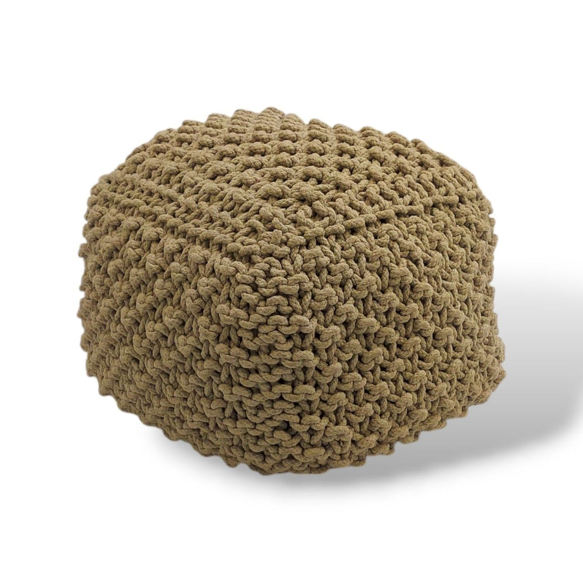 Heklet puff, hvit