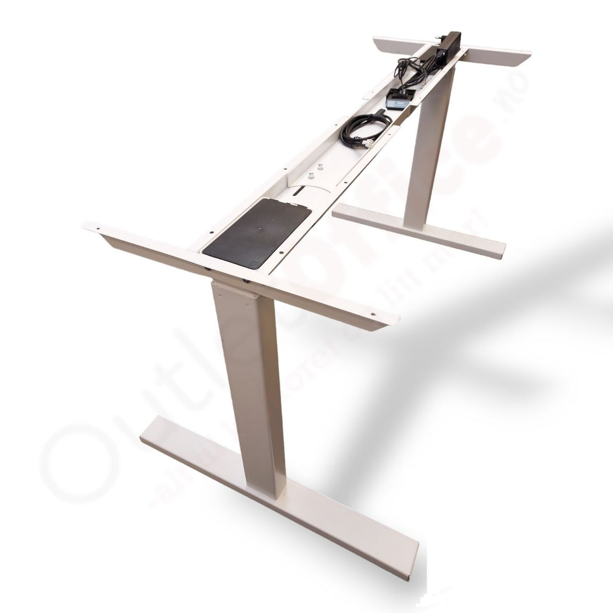 Linak elektrisk hev og senk understell, 120-200cm, Hvit