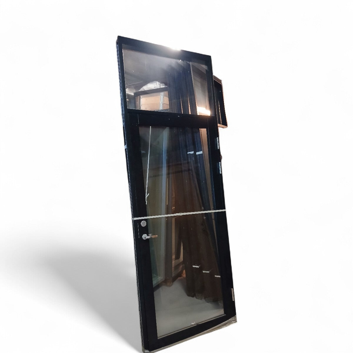 Moelven Modus ID Flush Front - glassdør, sort, høyrehengslet - pent brukt