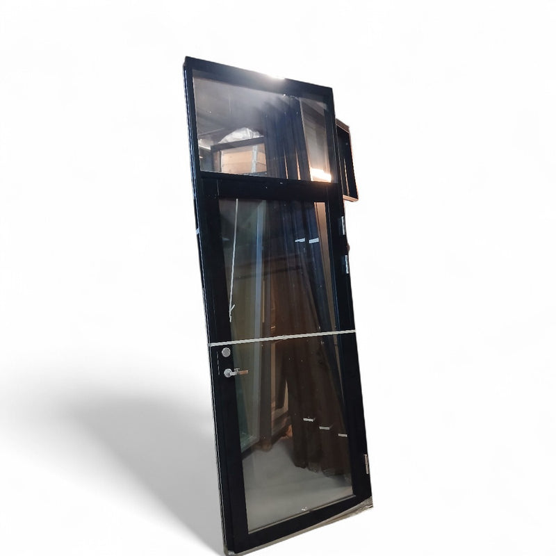 Moelven Modus ID Flush Front - glassdør, sort, høyrehengslet - pent brukt