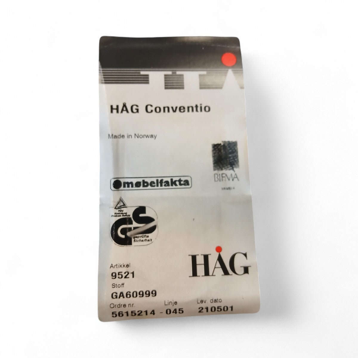 HÅG Conventio 9521 Konferansestol, sort
