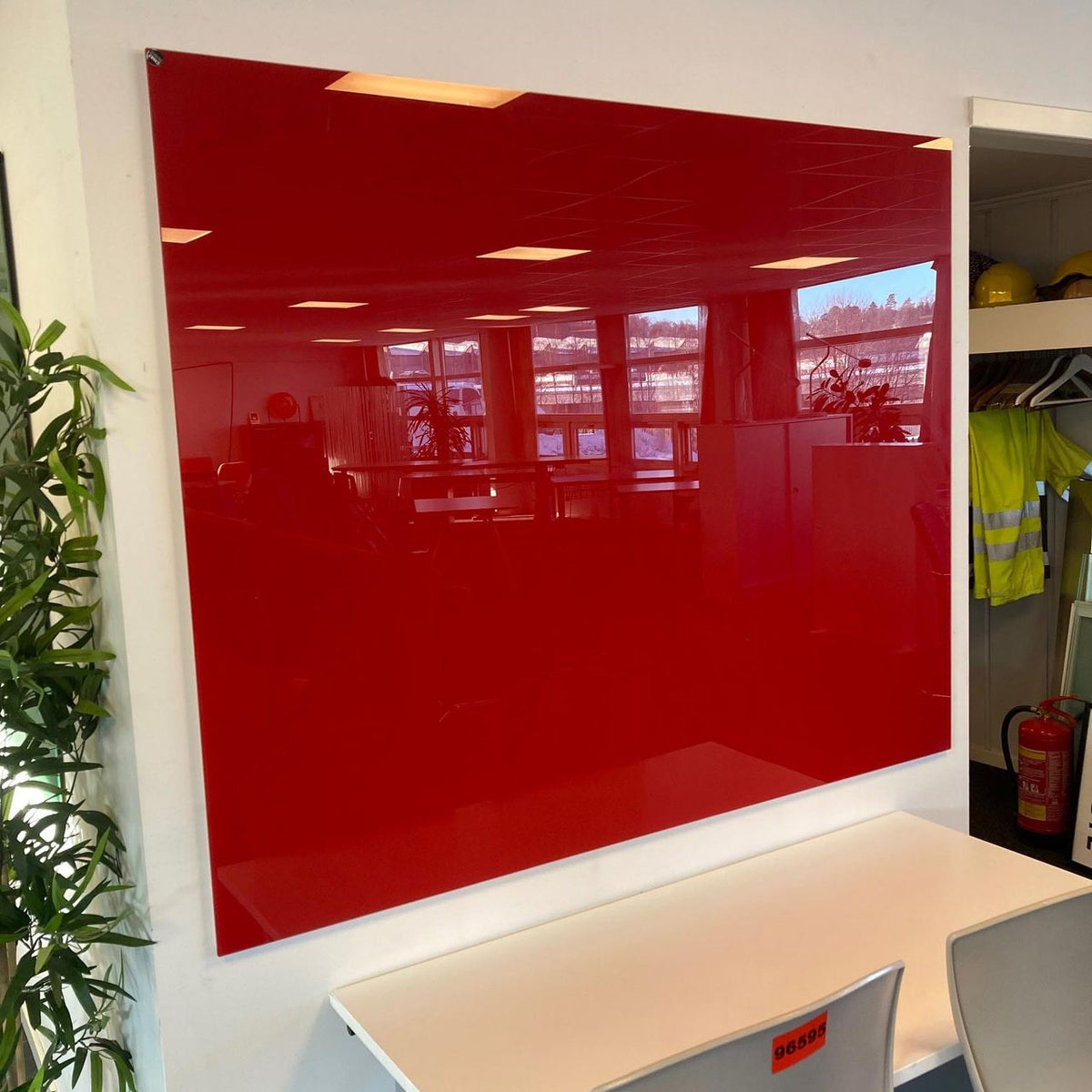 Chat Board glasstavle 150x120 cm, Rød