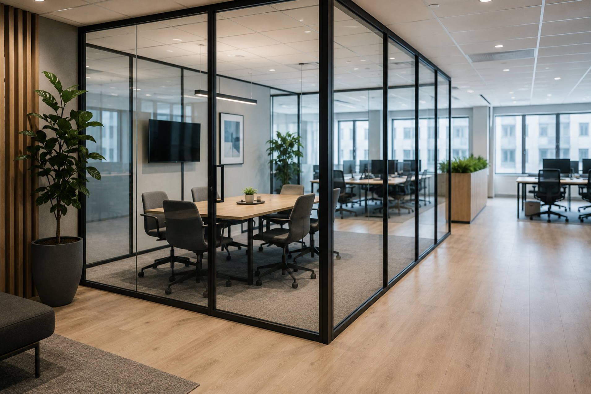 glassvegger kontor